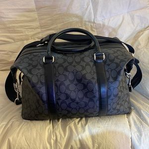 Leather coach duffel bag